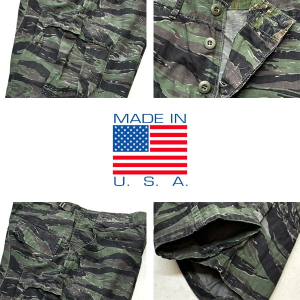 1点物◇USA製アメリカ軍タイガーカモ迷彩柄カーゴパンツ古着メンズML