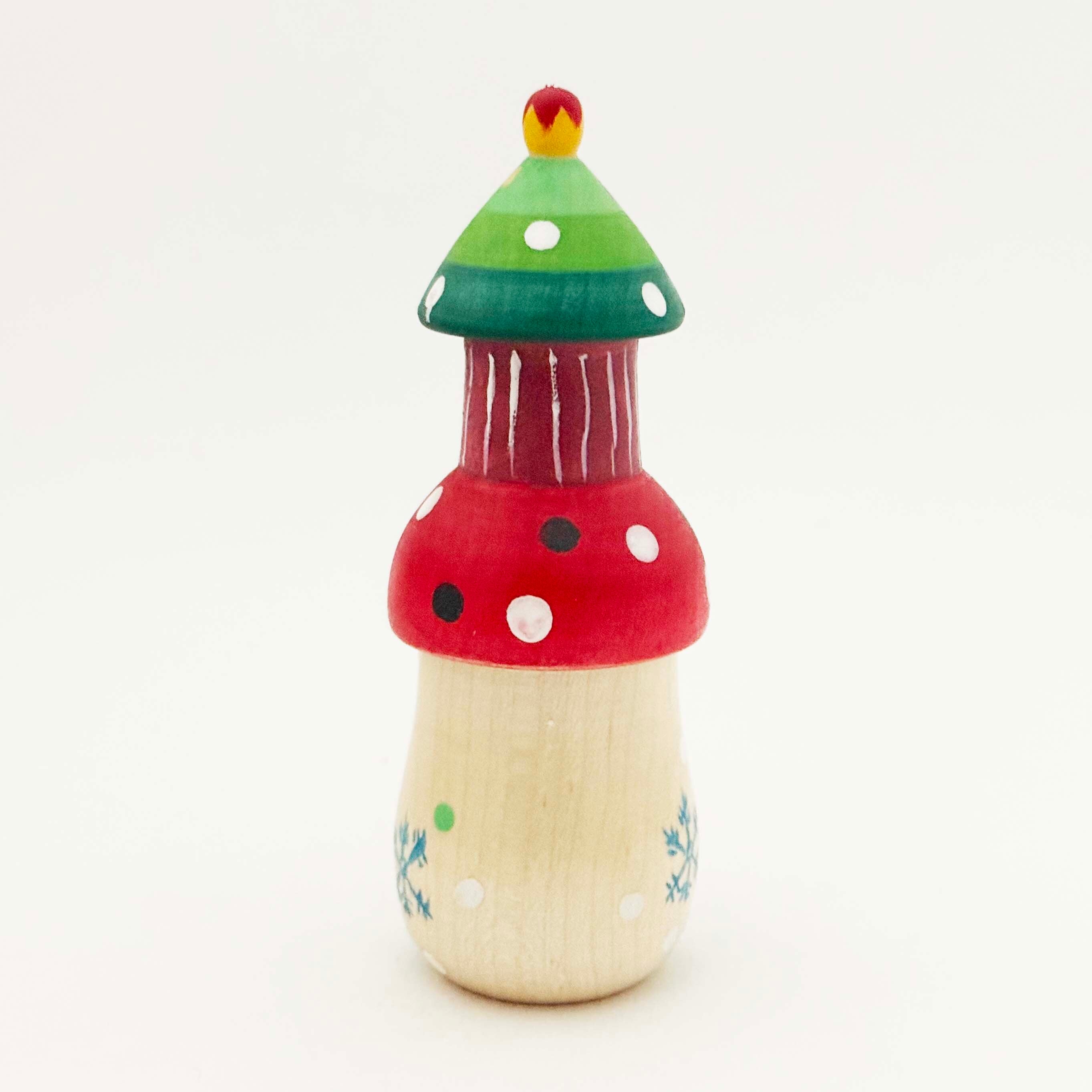 クリスマスこけし（独立系 / 志田菊宏工人）サンタとツリーの家