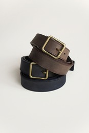 Square buckle belt - brass