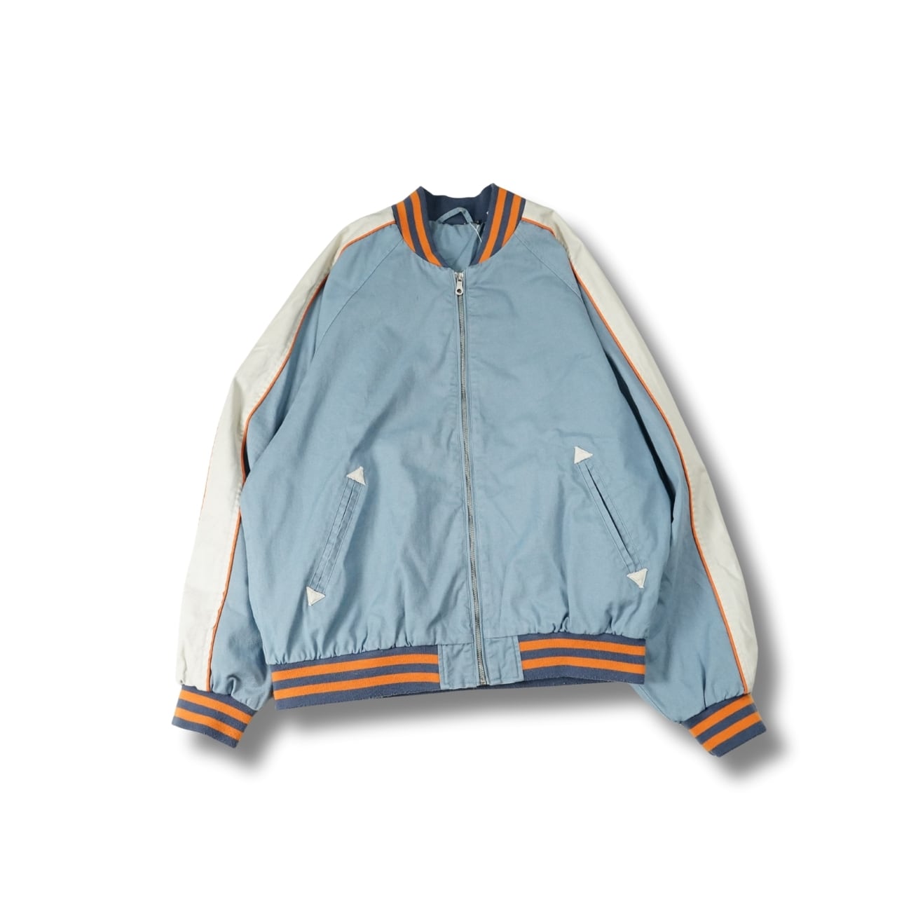 ラインリブ切替 ジップアップ ブルゾン(表記L・実寸L相当)|NA458