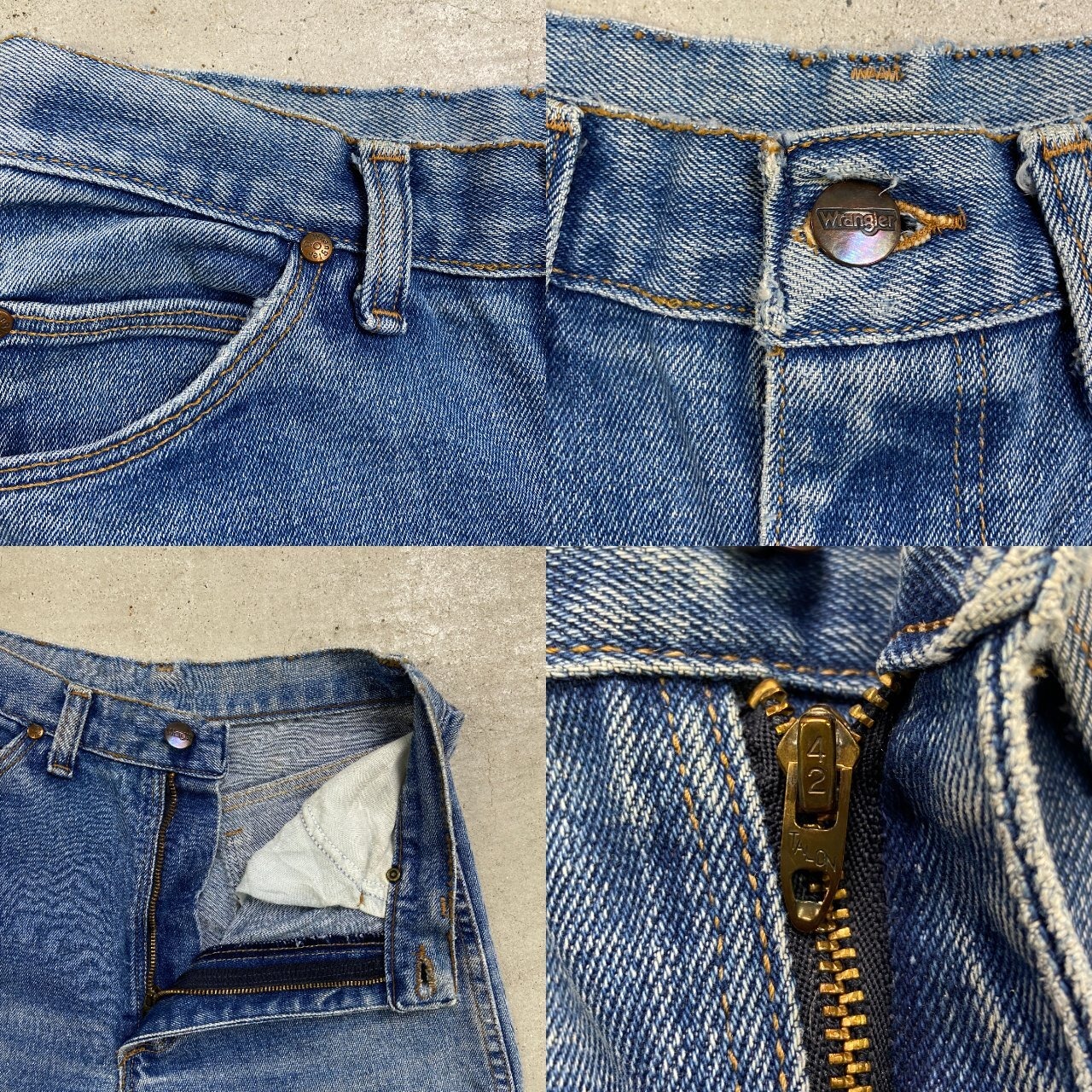 70年代 Wrangler ラングラー デニムパンツ 42TALON レディースW26相当 