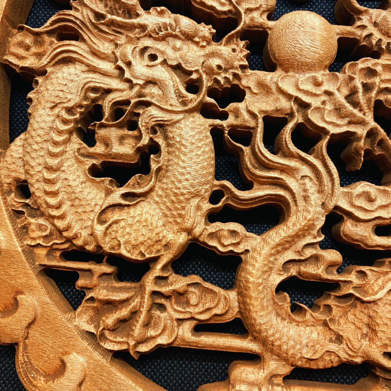双龍戯珠 (龍・竜・雲) | 月下蓮華彫刻堂 双龍戯珠 (龍・竜・雲) | 月下蓮華彫刻堂