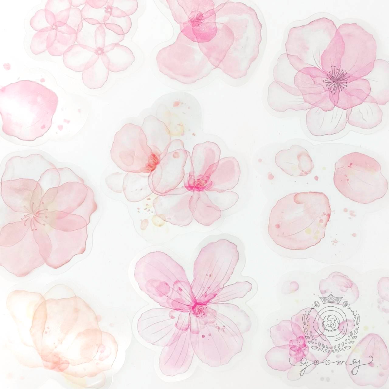 水彩フラワーシール 1 <S1083>