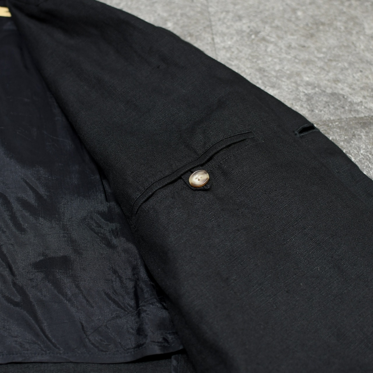 90's J.crew black linen tailored jacket