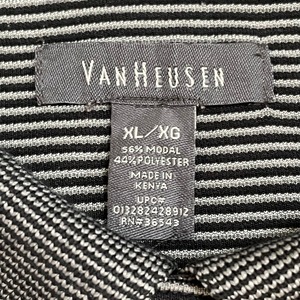 【VAN HEUSEN】XL ビッグサイズ ポロシャツ ボーダー柄 半袖 ヴァンヒューゼン US古着