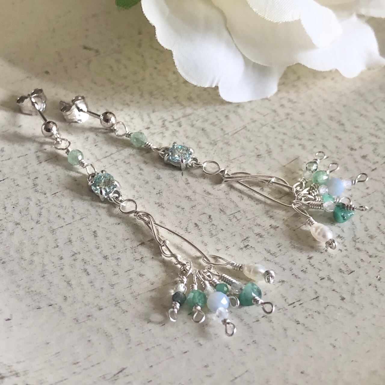 モアサナイト エメラルドカット ダイヤモンドピアス Lys♡様！最高級