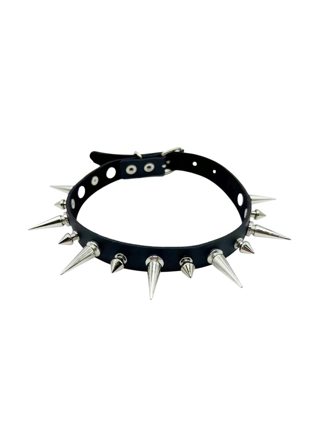 【RERINBEL 】Rivet cross antique lace choker 10002