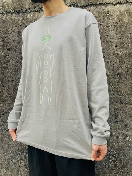 OOIOO人 / Long Sleeve T / Stone Gray