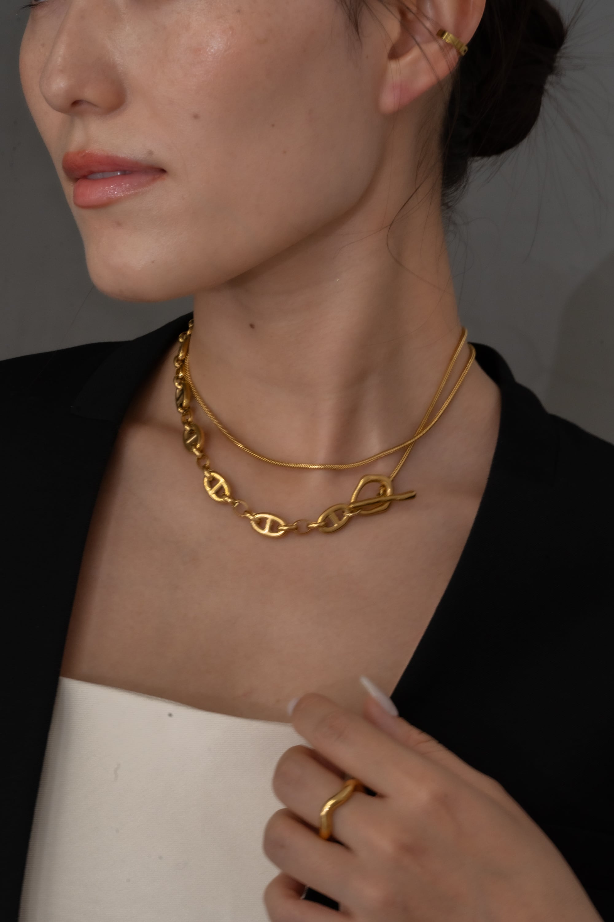 11/19(wed)再販 Anchor Long Mantle Necklace | 金属アレルギー対応の