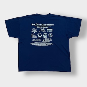 【JERZEES】2X ビッグサイズ 音楽フェス Tシャツ バックプリント ロゴ Blues Festival ブルース 半袖 MEXICO製 US古着