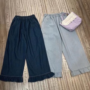 フリルヘム デニムパンツ M 250331