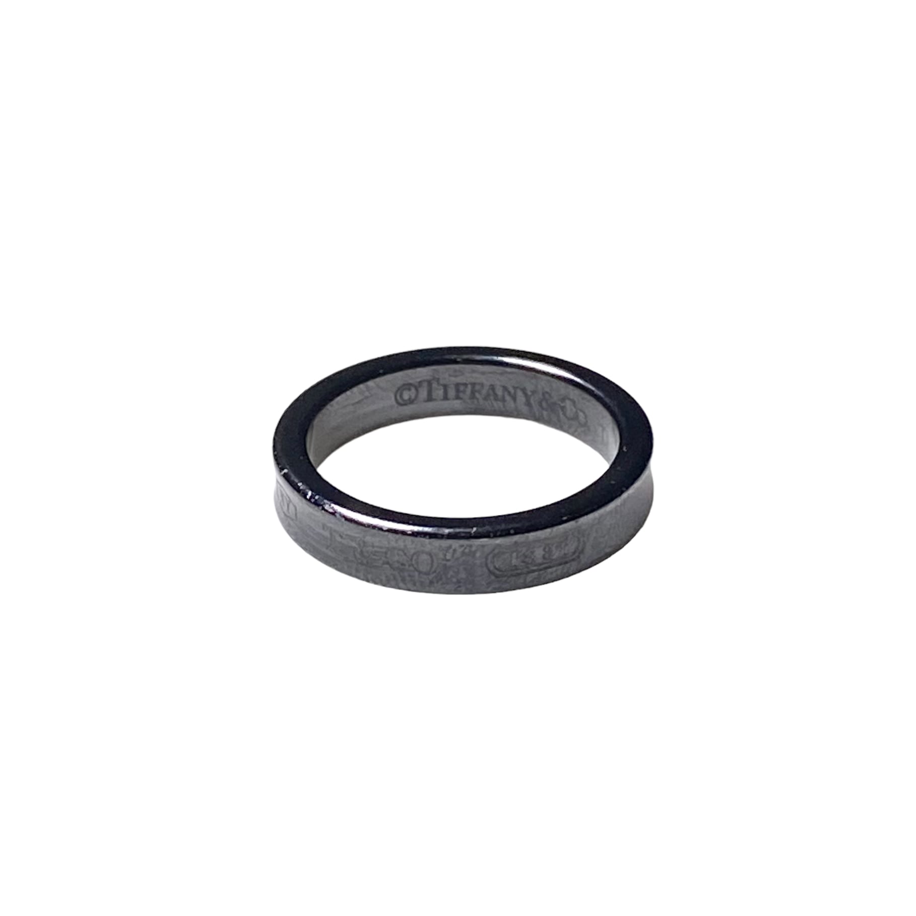 TIFFANY black titan ring “1837” | NOIR ONLINE