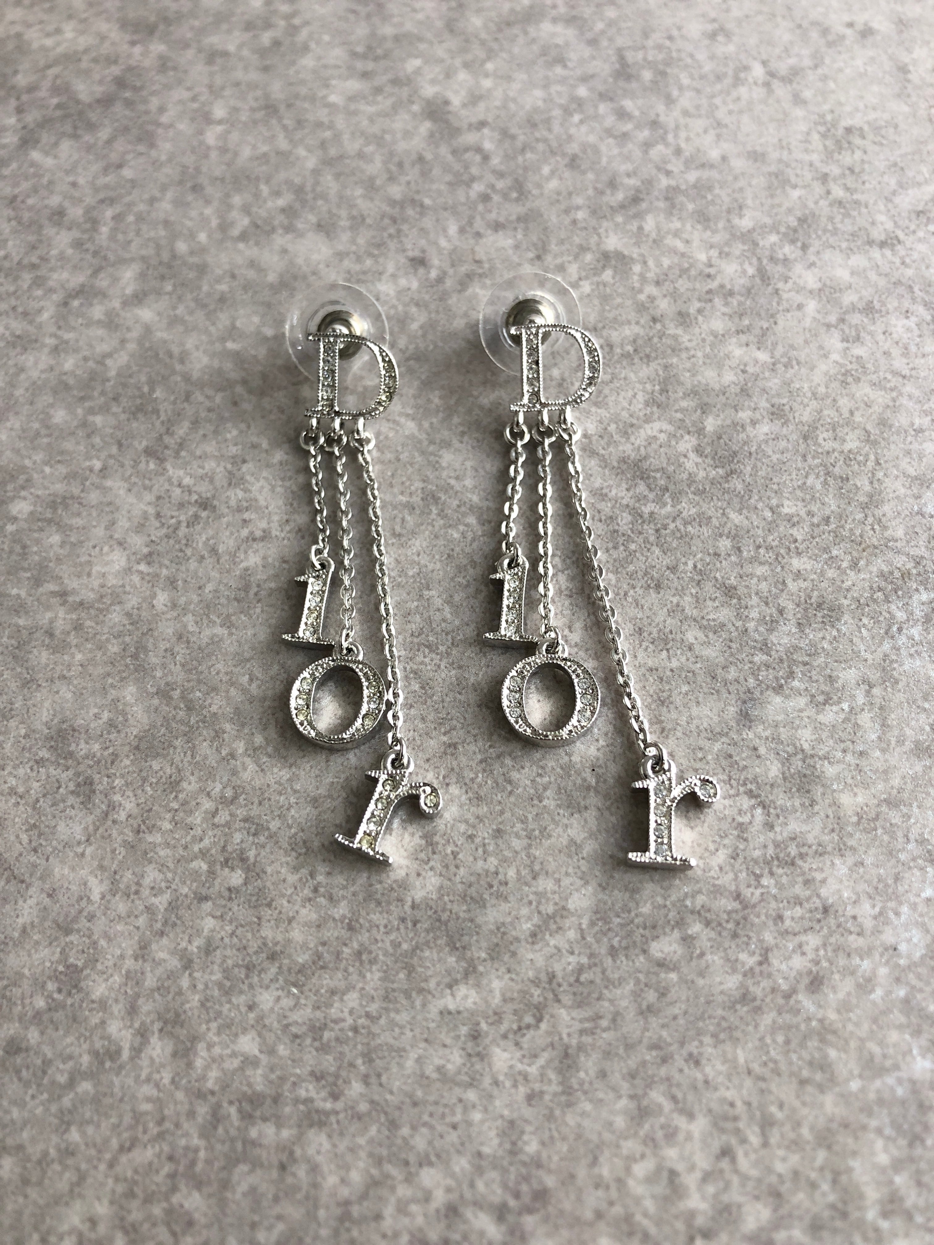 Christian Dior クリスチャン ディオール ピアス シルバー Diorロゴ