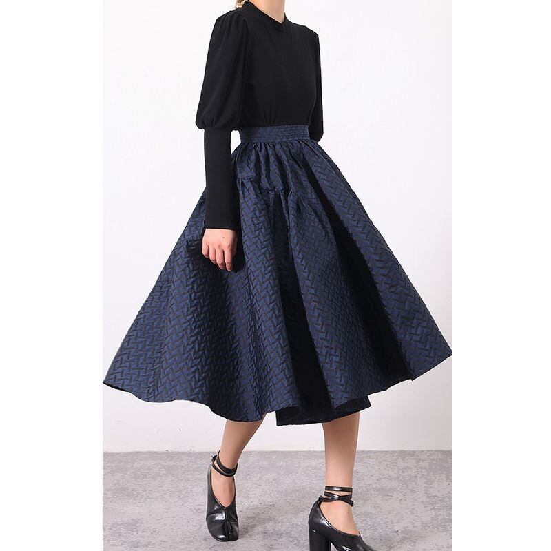 ヴィンテージ切替フレアスカート SU729