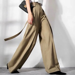 ハイウエスト ストレートワイドパンツ