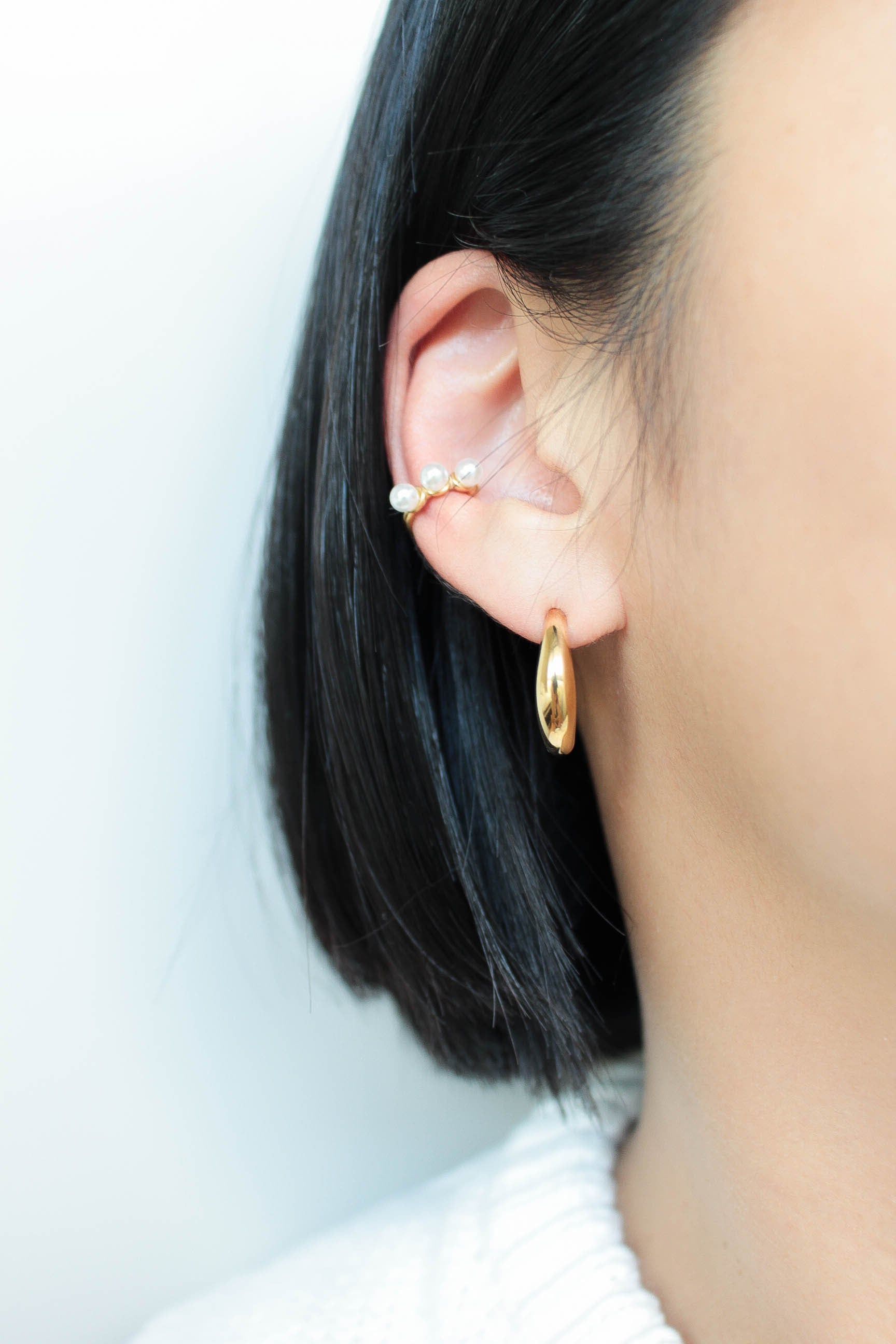 Line Drop Pierce | ebine(エビネ)|金属アレルギー対応アクセサリー