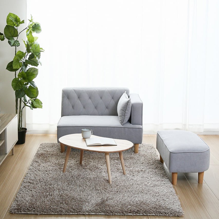 大塚家具 1人掛けソファー (オットマン付) - 1人用ソファ 大塚家具 1人掛けソファー (オットマン付) - 1人用ソファ