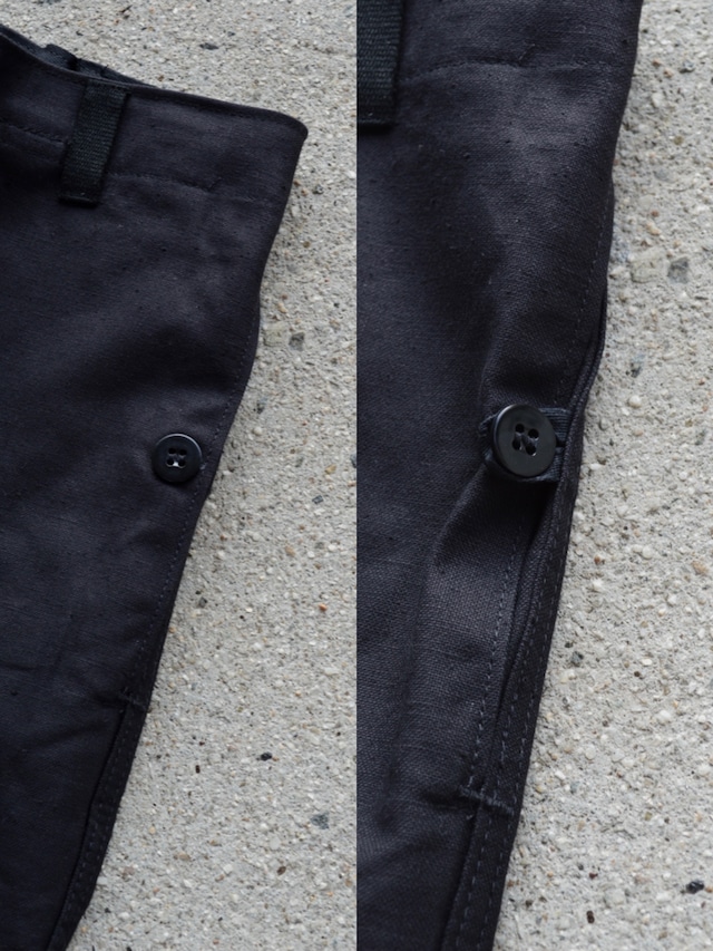 East German Army 80s Custom Dyed Black Dead Stock Fade Black Work Trouser 東ドイツ軍 1980年代 ワークトラウザー