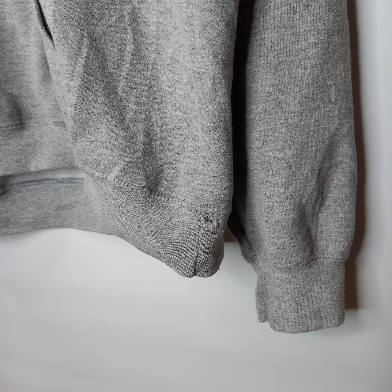 ギルダン　スウェット　プルオーバー　プリントパーカー　ヘビーブレンド　グレー　L