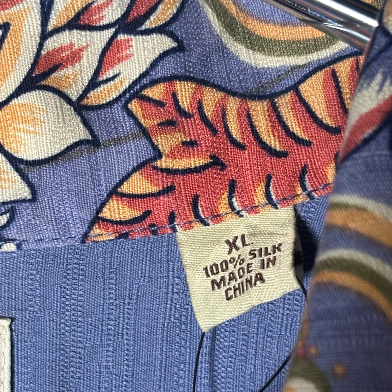 Tommy Bahama 100%SILK aloha shirt トミーバハマ　シルク　アロハシャツ　花柄　ブルー