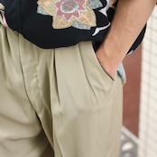 drape silhouette golf embroidery 2tuck slacks