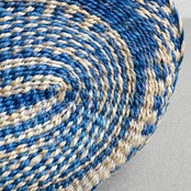 ロエベ パウラズ イビザ バスケットバッグ サイザル ブルー ブラウン レザー