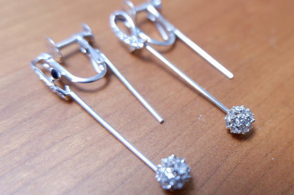 Pt950 大倉堂 ダイヤモンド 1.02ct OKURADO イヤリング 銀座和光 月の 