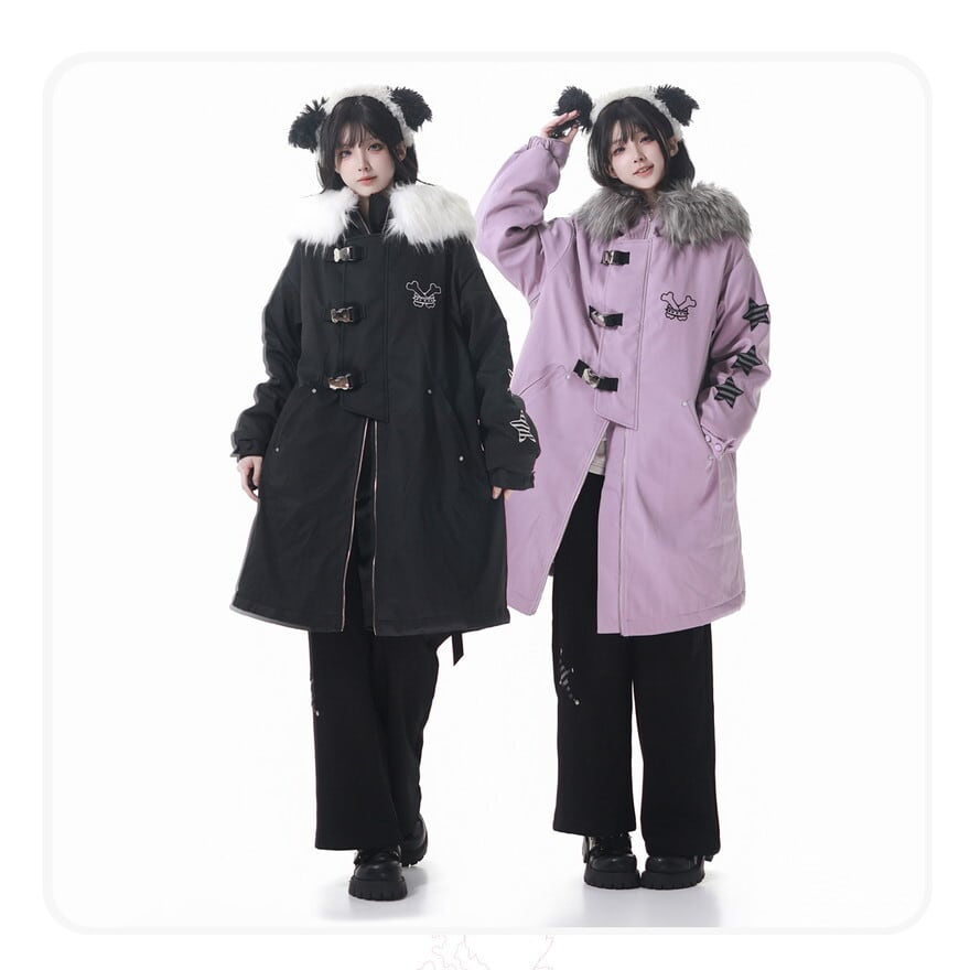 サブカル地雷系 コート モッズコート フェイクファーコート Y2K