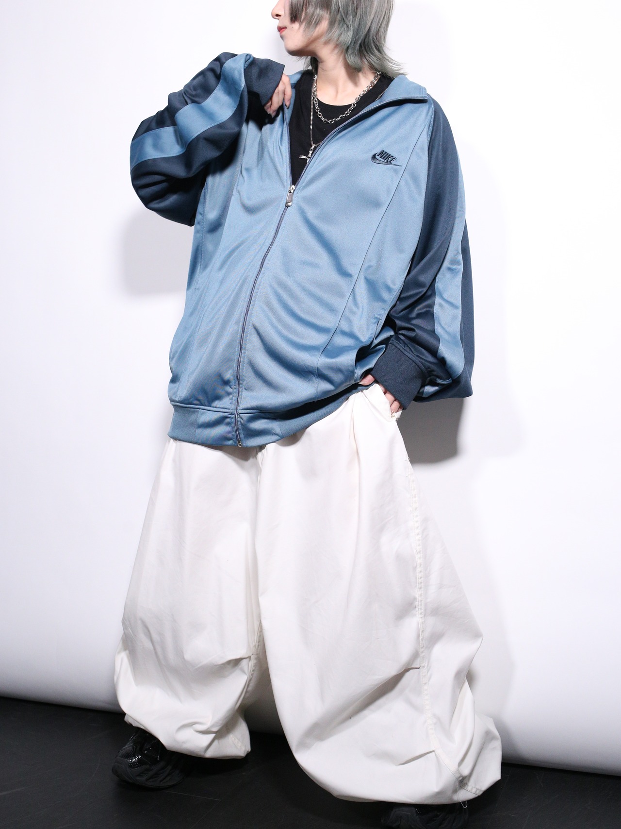 “NIKE” two-tone blue track jacket - 3