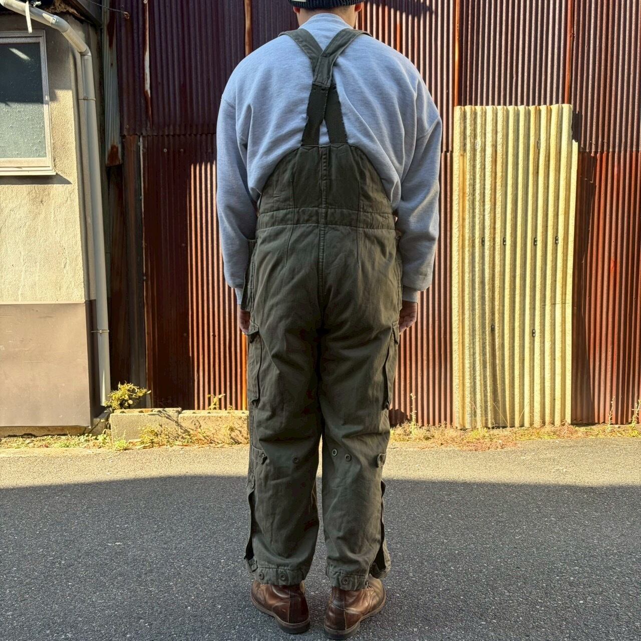 80s オーストリア軍 実物 オーバーオール 防寒パンツ つなぎ W96cm L