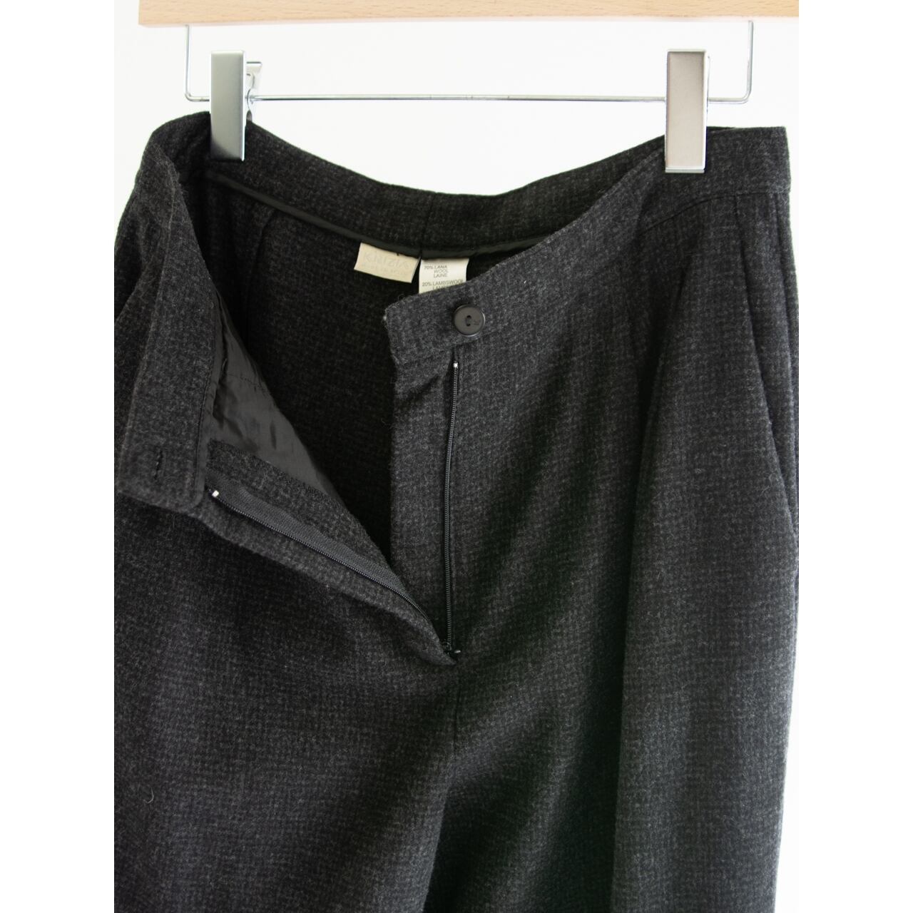 【KRIZIA】Made in Italy Wool-Cashmere 2tuck Wide Pants（クリツィア イタリア製ウールカシミヤツータックワイドパンツ）
