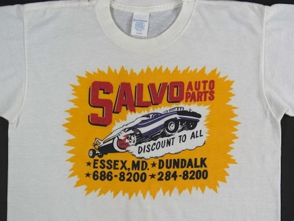 80's SALVO AUTO PARTS ヴィンテージ Tシャツ CYCLONE