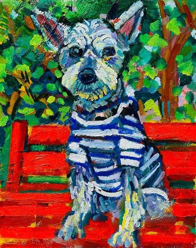 OIL COLOUR | 油彩画 #現代アート #犬 #猫