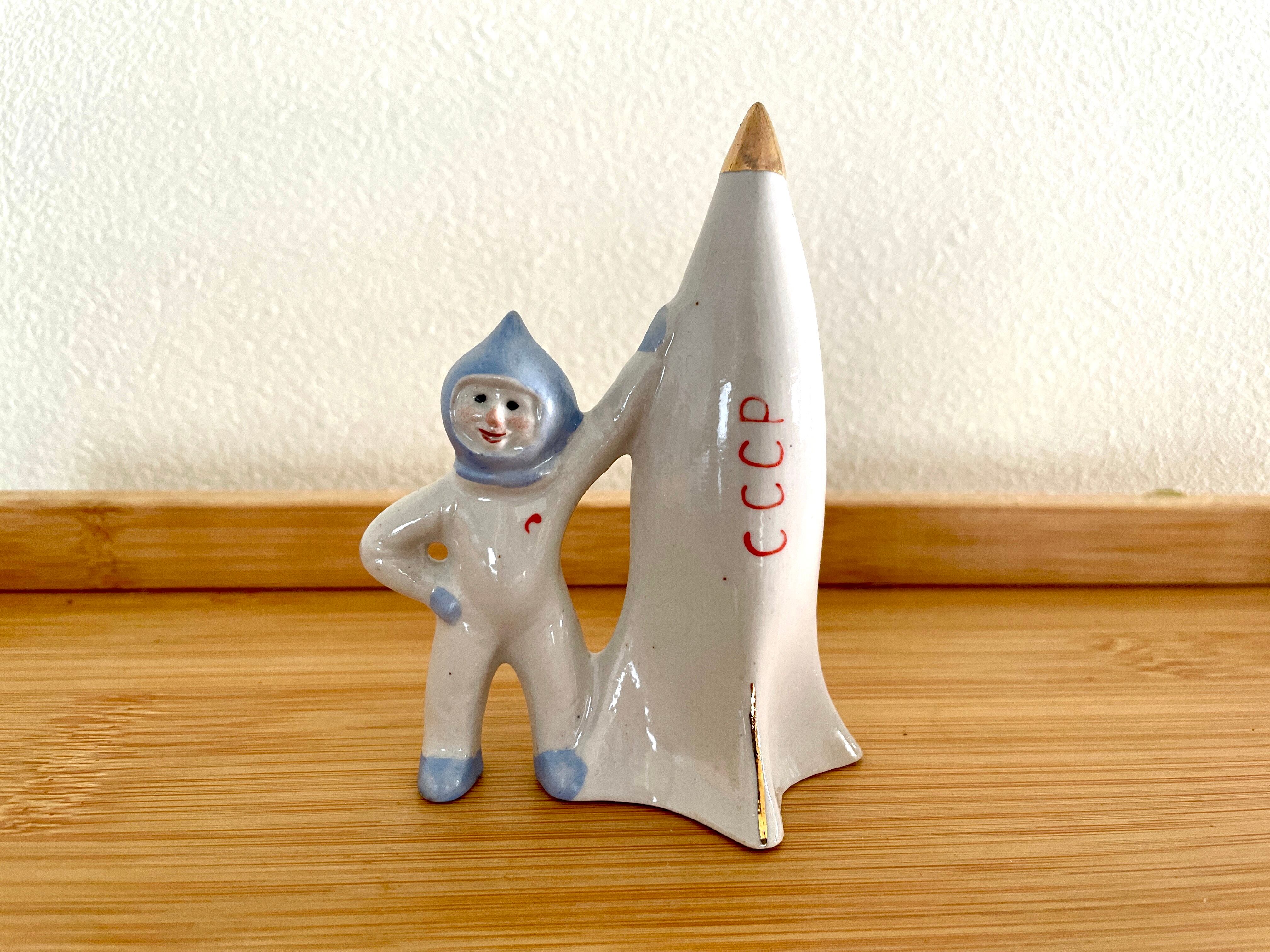 108【熊本地震チャリティ】ソ連の宇宙飛行士＆ロケットフィギュリン