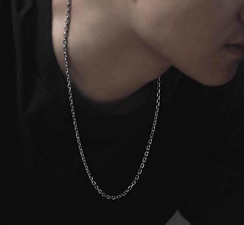 メンズ ネックレス 太さ2.5MM 長さ70CM 100% 手作りS925シルバー