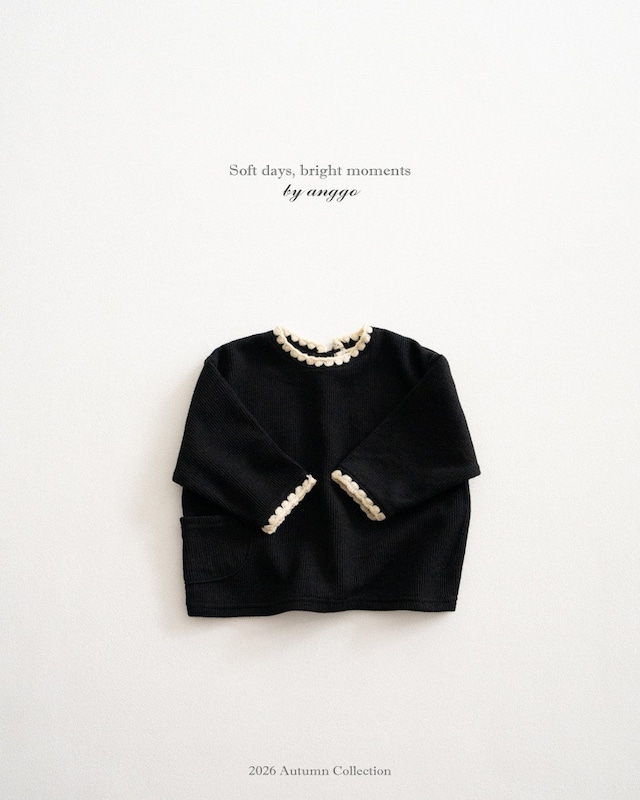 【anggo】ラテTカットソー ブラック 80〜120cm