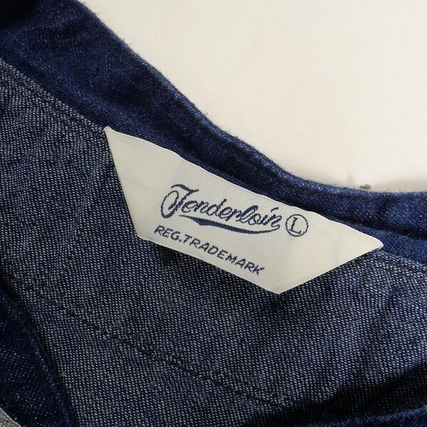 本日限定価格！テンダーロイン　BASE BALL SHT S/S INDIGO TENDERLOIN 'BASE BALL SHT'デニム ベースボールシャツ