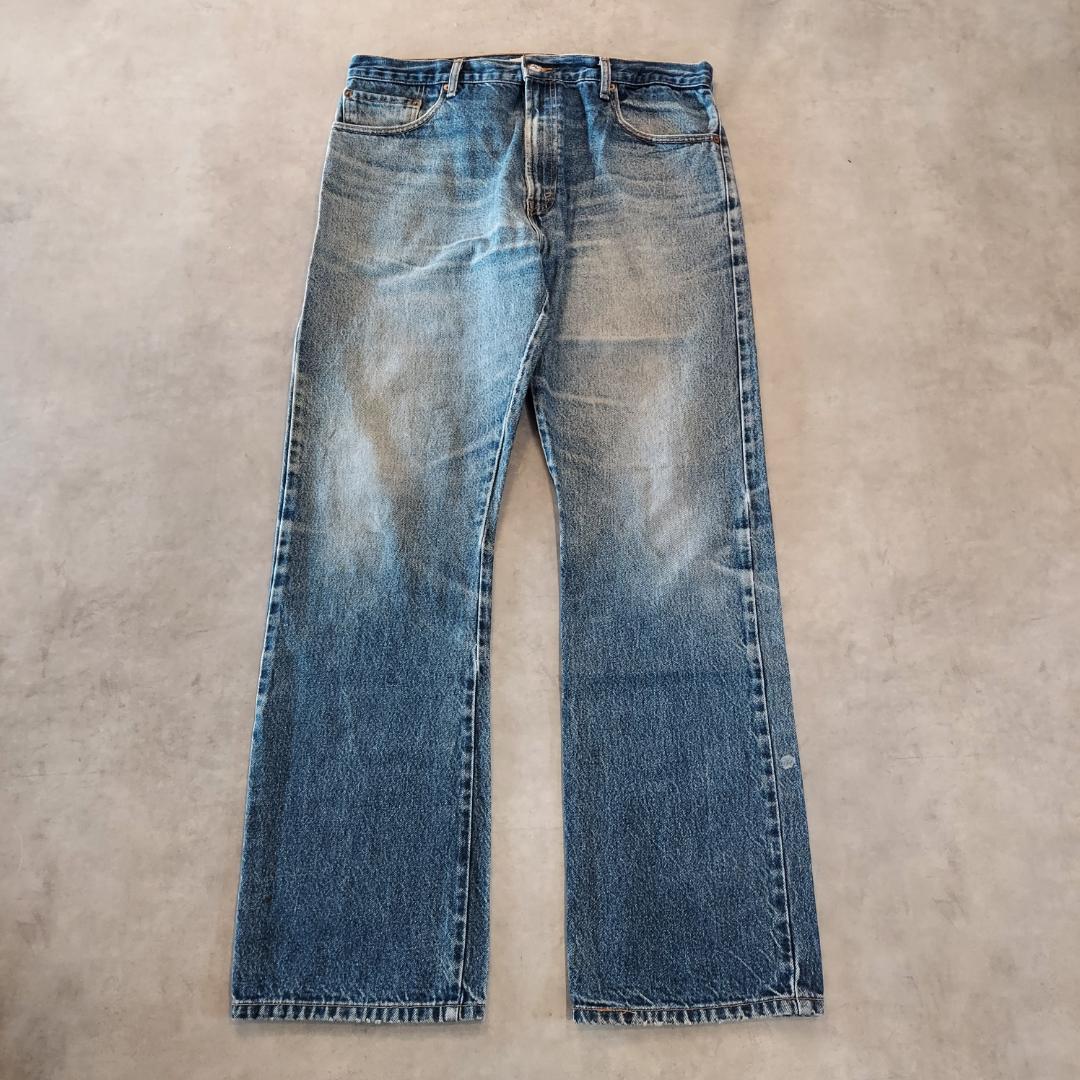 リーバイス517 W38 フレア ヒゲ ハチノス 青 古着 00s 22052