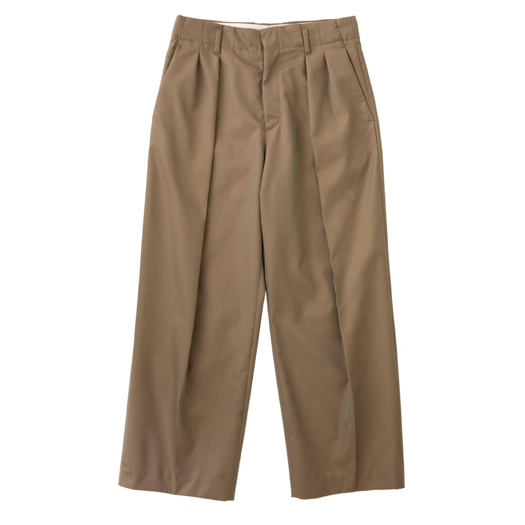 GABARDINE DOUBLE TUCK PANTS / ギャバジンダブルタックパンツ (BEIGE