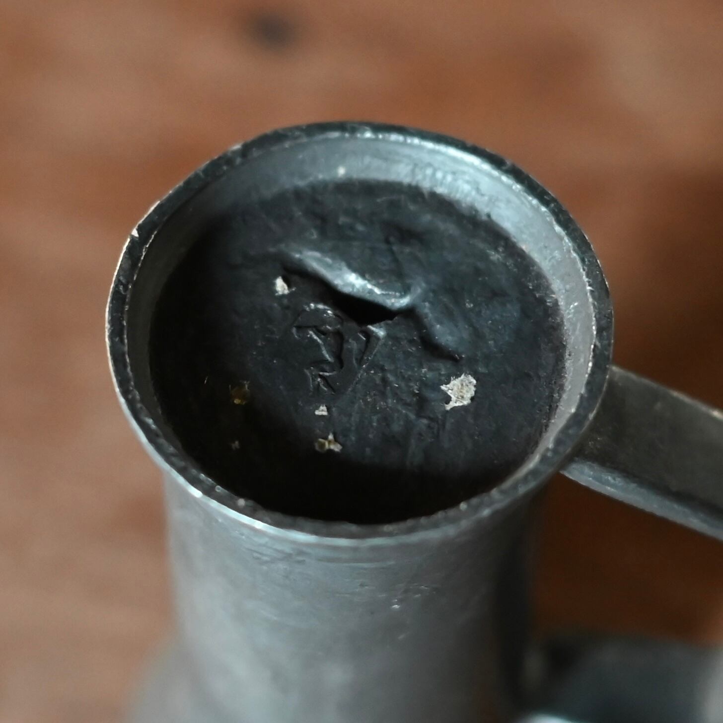 インド 鉄製容器 メジャーカップc 民芸 民藝 ビンテージ 骨董 古道具 古美術 Pewter Measure Cup / ピューター メジャー カップ【A】〈 エタン