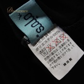 【美品 社交ダンス衣装】ブラック系 トップス レッスン パーティー solo ラインストーン 半袖 透け感 レース シンプル