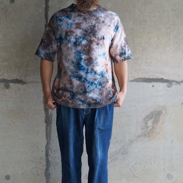 devadurga メンズ tシャツ 泥染め 藍染め SANGO WIDE CUT SEW 全1色