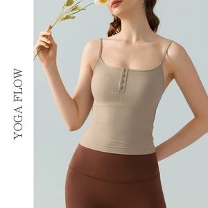 リブボタンキャミソール７色展開 F0128