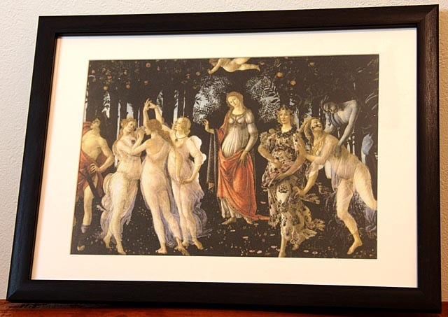 ボッティチェリの春・プリマヴェーラ　綿100% アートプリント　タペストリー ボッティチェリの春・プリマヴェーラ 綿100% アートプリント