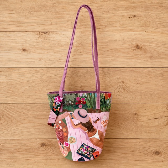 Resort Print Bucket Bag  00035