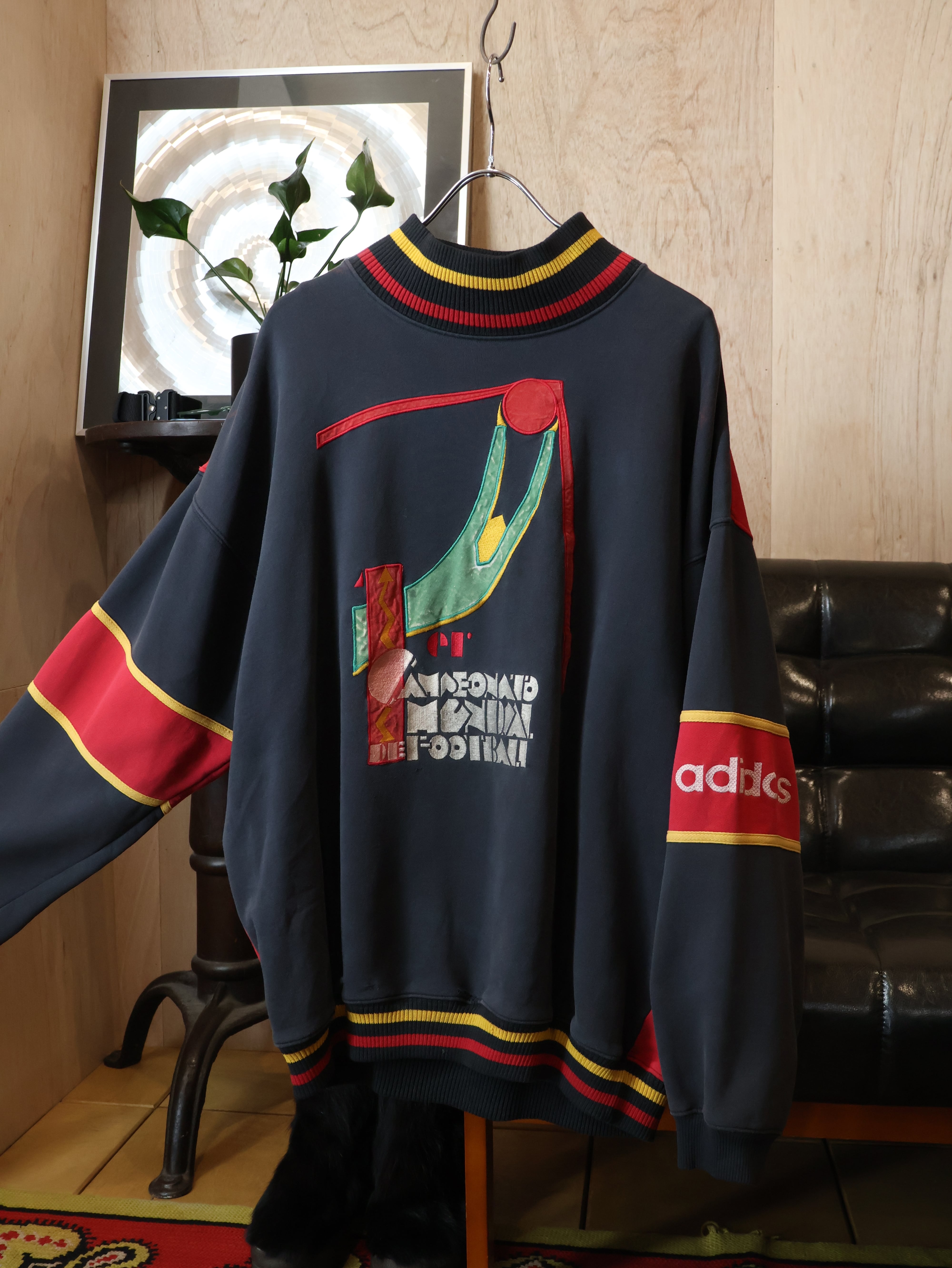 early 70s adidas トラックジャケット 表記2 実寸M程 ブラック