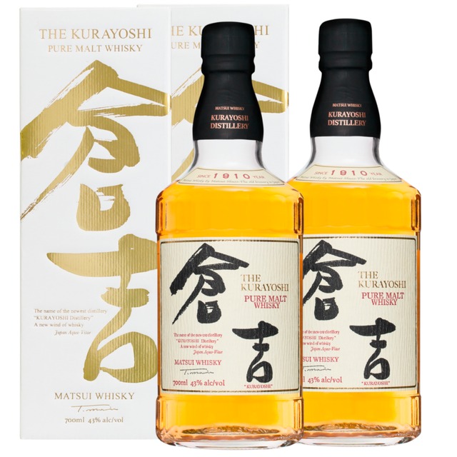 【2本セット】倉吉 松井酒造 ピュアモルトウイスキー 43度 700ml 正規品 国産 ウイスキー ホワイトオーク樽 倉吉蒸溜所 メーカー公式 whiskey