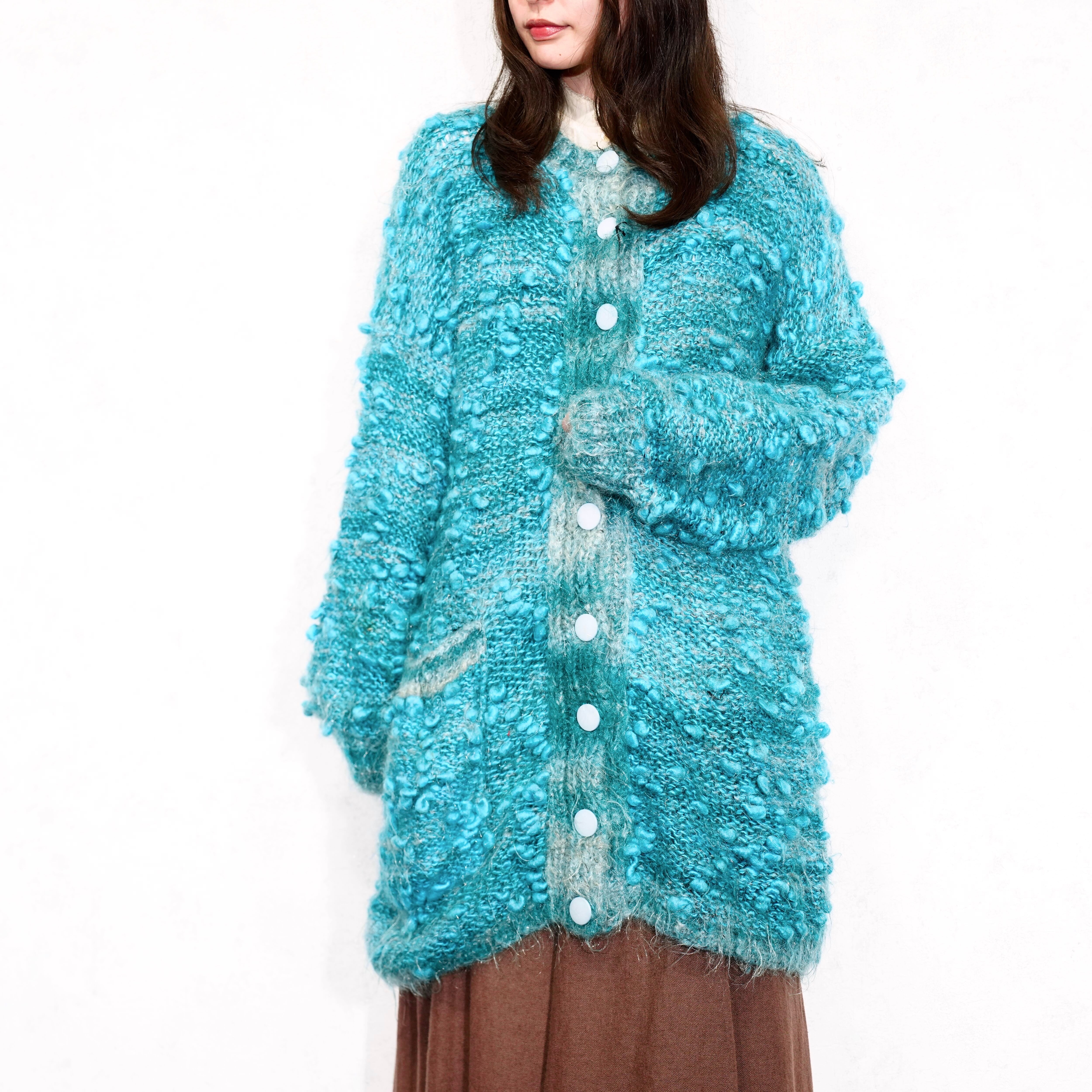 SPECIAL ITEM* USA VINTAGE MOHAIR LIKE POCOPOCO DESIGN KNIT