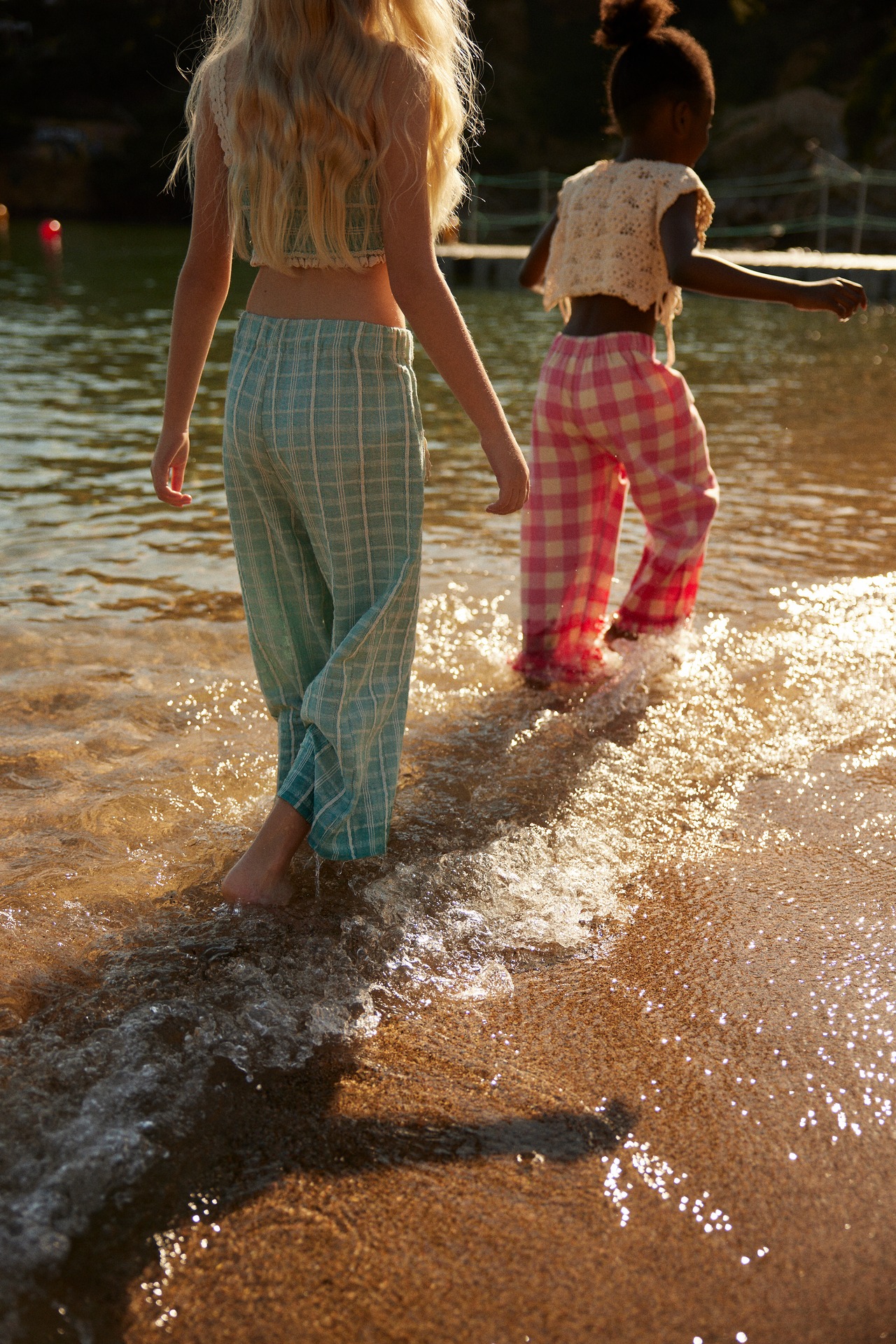 ＜BEBE ORGANIC＞Anais Pants クロシェポケット チェックパンツ - 4