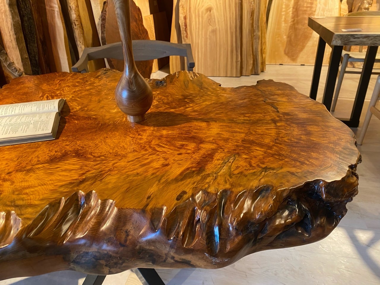 Premium】屋久杉（ヤクスギ）_1100×900×65_青山店_テーブル天板/バール